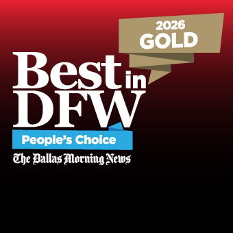 2026 Best in DFW Gold Award badge, People's Choice, The Dallas Morning News